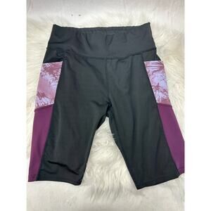 Women's L/XL Bikers Shorts Compression Shorts Athletic Pockets GUC